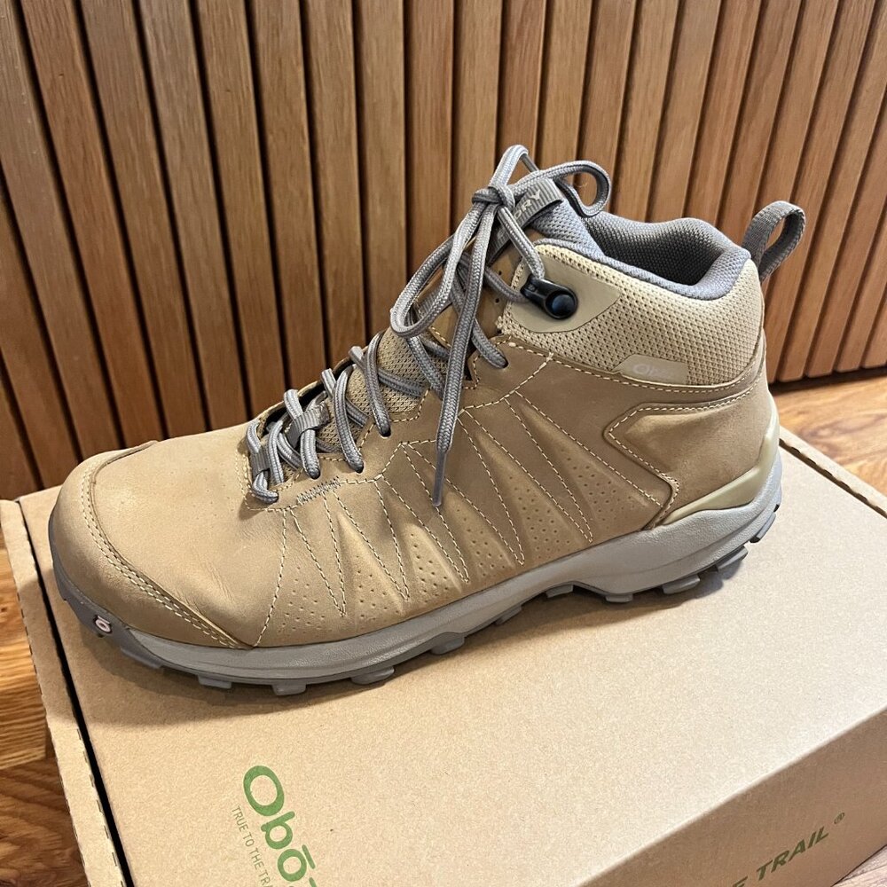Oboz Women's Sypes Mid Leather B-Dry Waterproof Hiking Boot Women's 9 - Acorn - Picture 5 of 13
